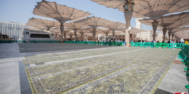 25 ألف سجادة إلكترونية في المسجد النبوي الشريف