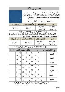 مواقيت الأهلة لعام 1446هـ هلال شهر ربيع الأول