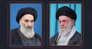 بيان تعزية الإمام الخامنئي في وفاة عقيلة سماحة آية الله السيد السيستاني