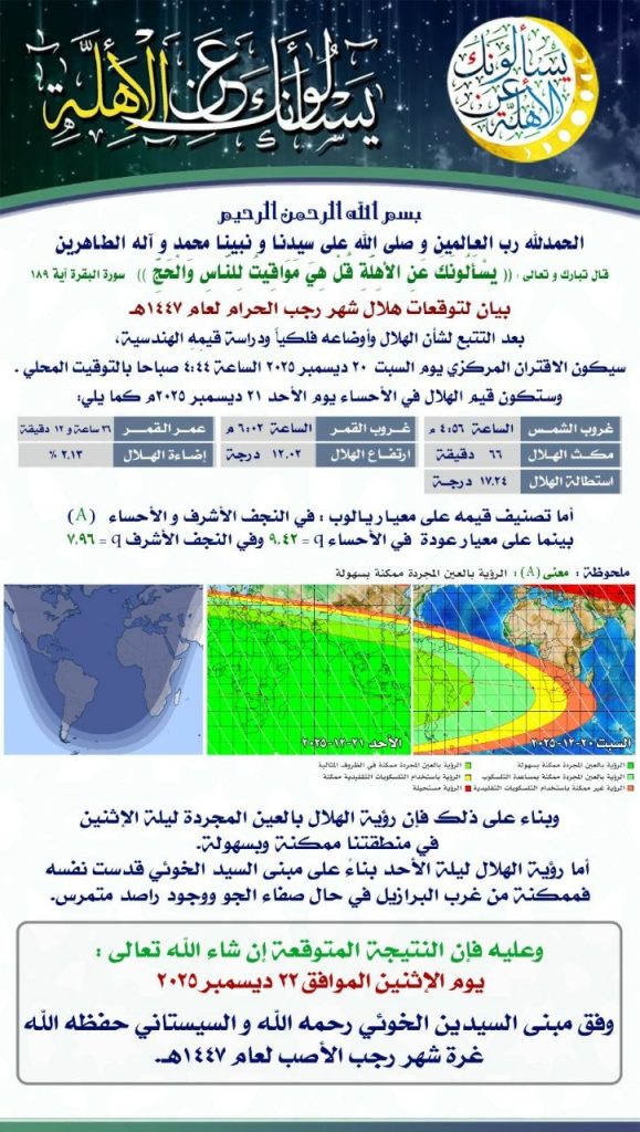 هلال شهر رجب