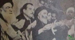صورة نادرة تجمع بين السيد السيستاني والخوئي والصدر