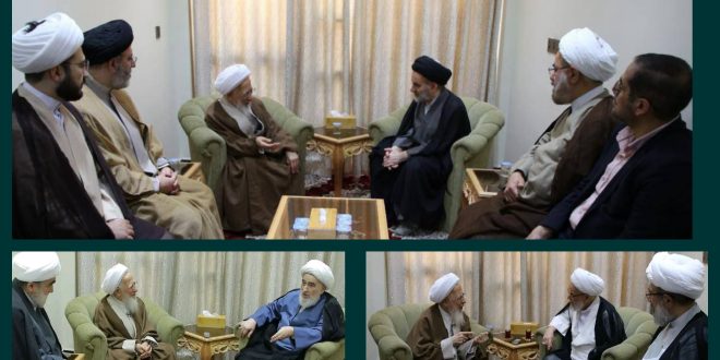 علماء النجف الأشرف يعربون عن سعادتهم بزيارة آية الله جوادي الآملي