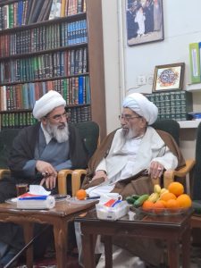 آية الله أشرفي الشاهرودي يلتقي بآية الله الشيخ محمد جواد فاضل اللنكراني