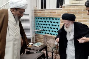 آية-الله-أشرفي-الشاهرودي-يلتقي-المراجع-العظام-السبحاني،-وجوادي-الآملي،-وشبيري-الزنجاني.